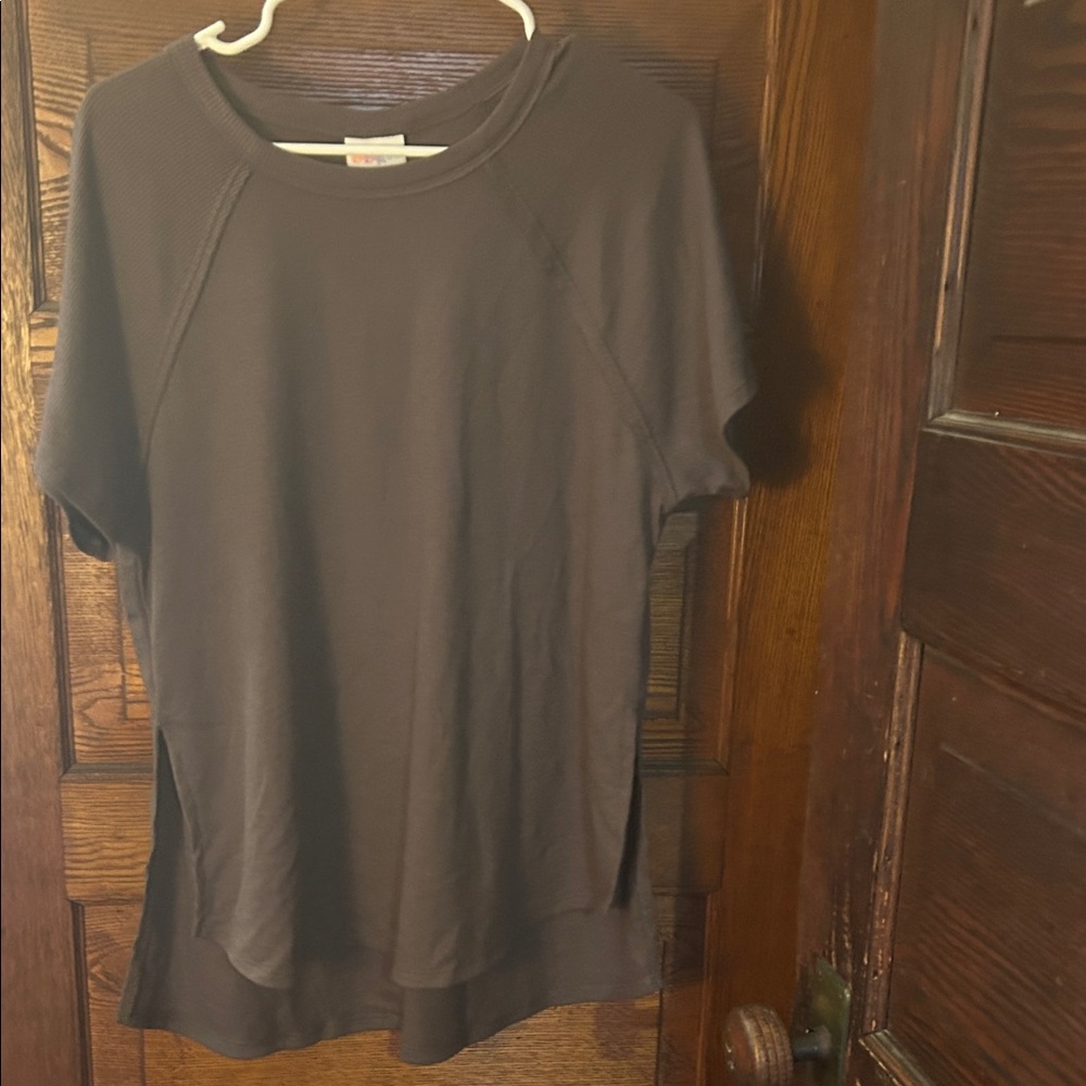 LuLaRoe Dark Brown Short Sleeve Top